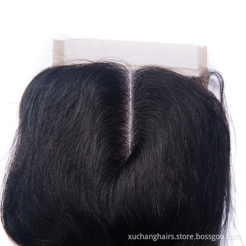 Cheapest Vendors 100 Unprocessed Original Human Hair Lace Frontal Natural Color Lace Closure